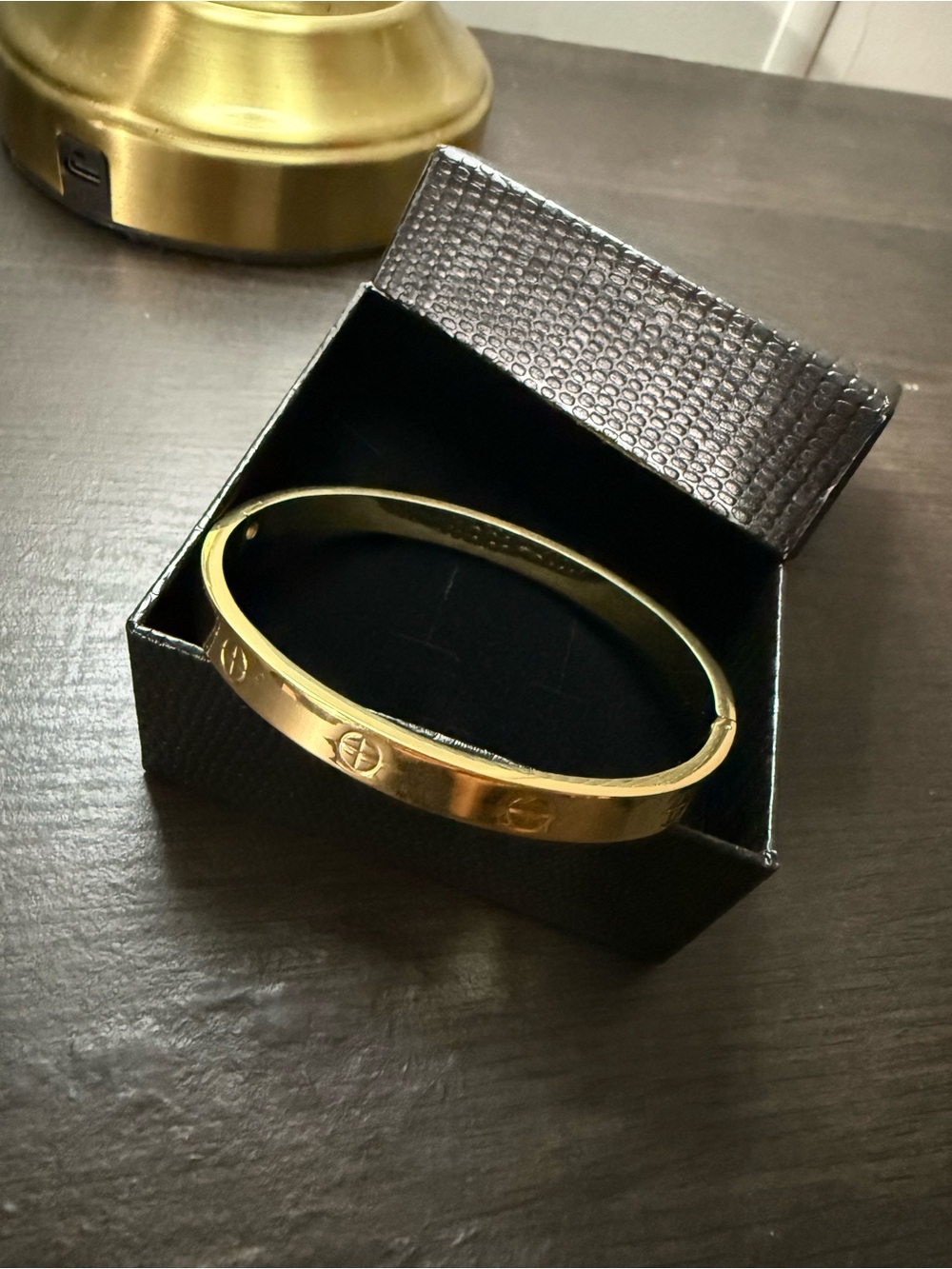 Thick Love Bangle Cross Bracelet